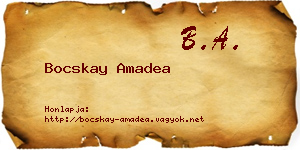 Bocskay Amadea névjegykártya